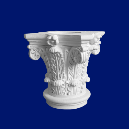 Capitel de escayola blanca para decoración