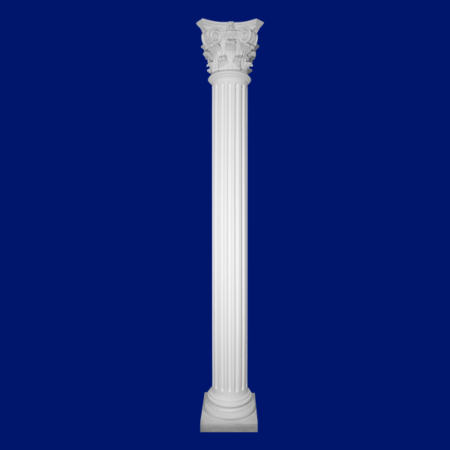 Pilastra de escayola blanca