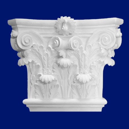 Capitel de columna de escayola con adornos