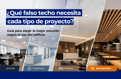 Guía de tipos de falsos techos según el tipo de proyecto